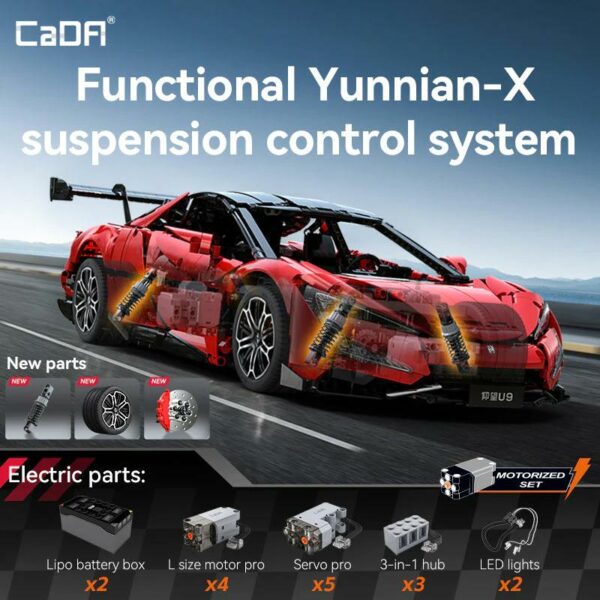 CaDA YangWang U9 Supercar 1:8 (3671 Teile) – Bild 9