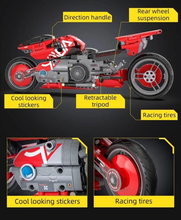 Cyber CT-3X Motorrad (451 Teile) – Bild 8